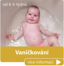 Vaničkování více informací od 6-ti týdnů